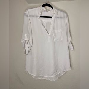 NY&COMPANY SoHo size L sheer white blouse. Barely worn